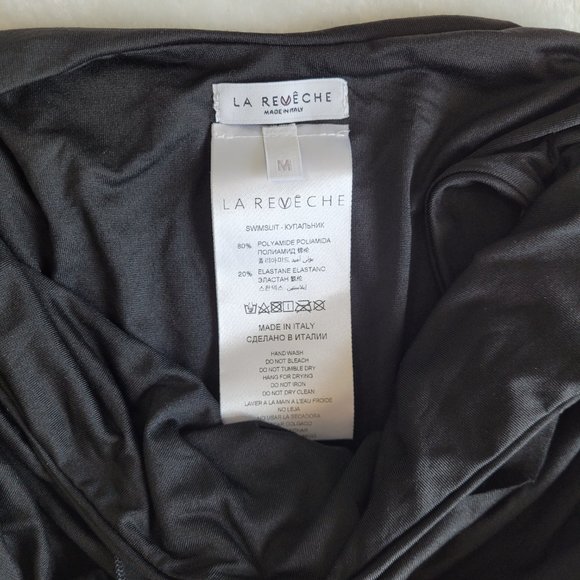 La Reveche Swim | Vesna One piece Black with Cut Outs and Rosebuds - Picture 9 of 10